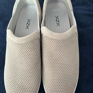 Women Perforated Slip-On Shoes - Tan